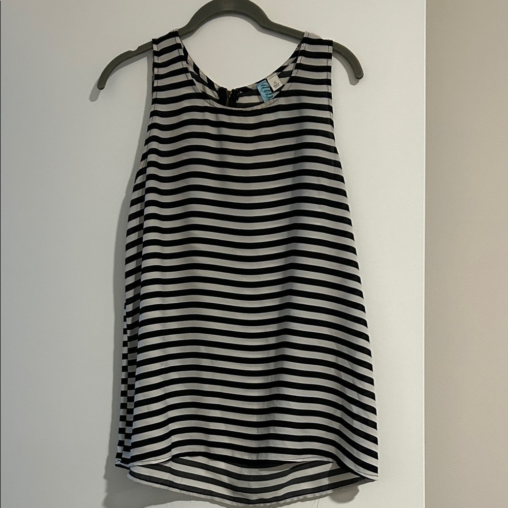 Black and White Striped Tank Top